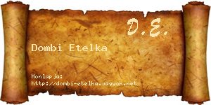 Dombi Etelka névjegykártya